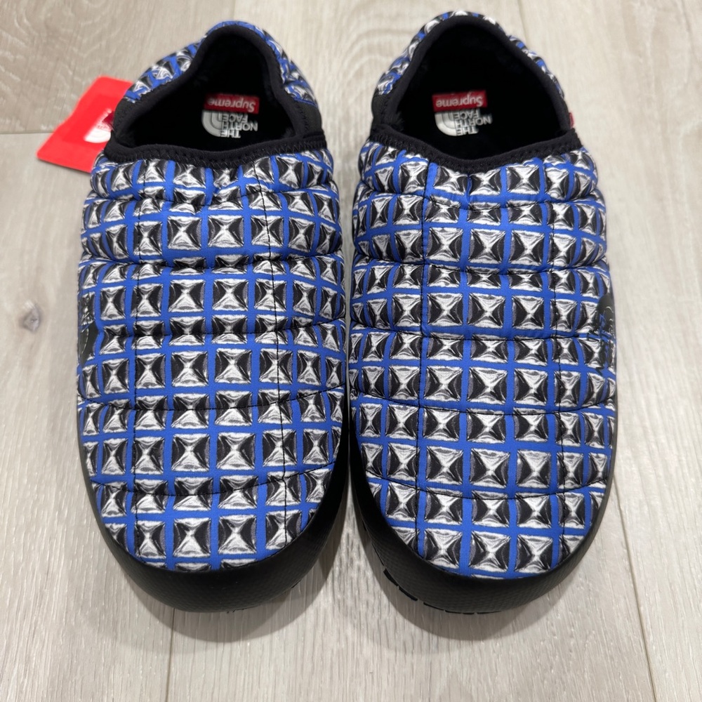 Supreme TNF Studded Traction Mule Shoes Slip On Sneakers Blue Sz 8